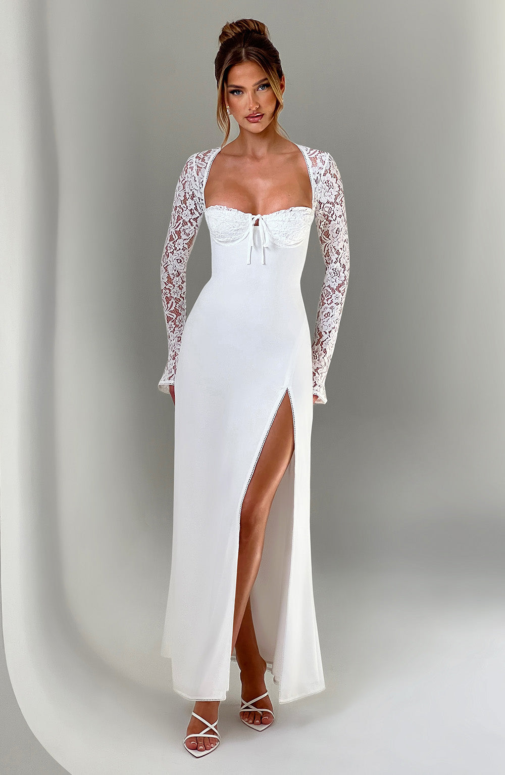 Aria Maxi Elbise - Ivory