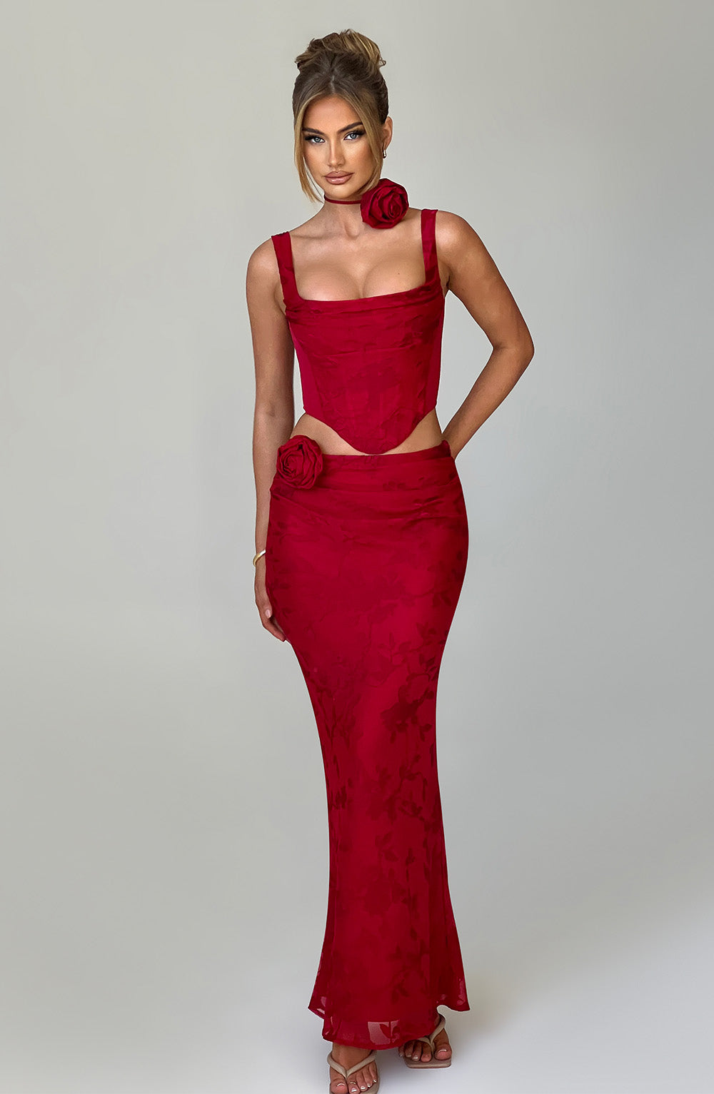 Elizabeth Maxi Etek - Kirmızı