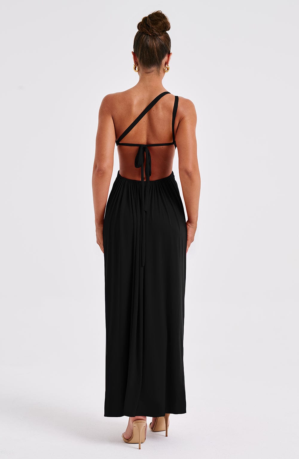 Robe longue Alecia - Siyah