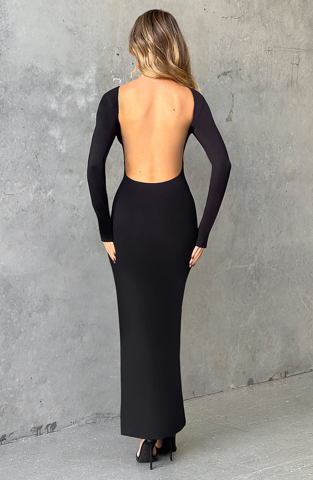 Aleena Maxi Elbise - Siyah