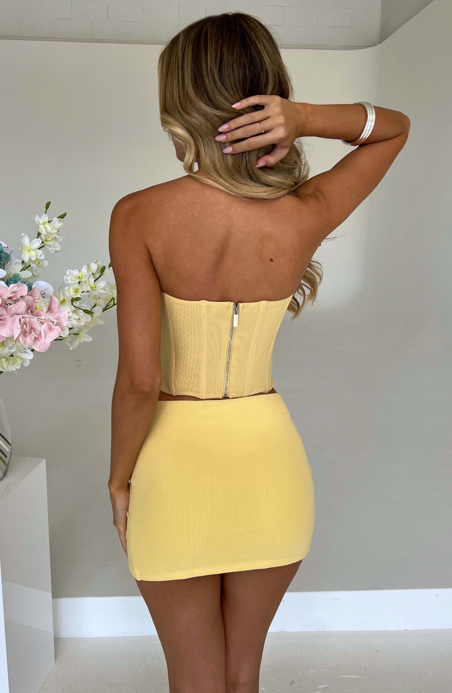 Alina Mini Etek - Citron