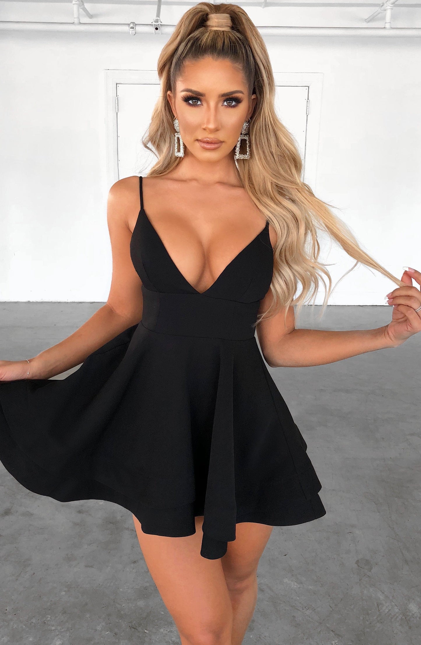Robe courte Amanda - Noir