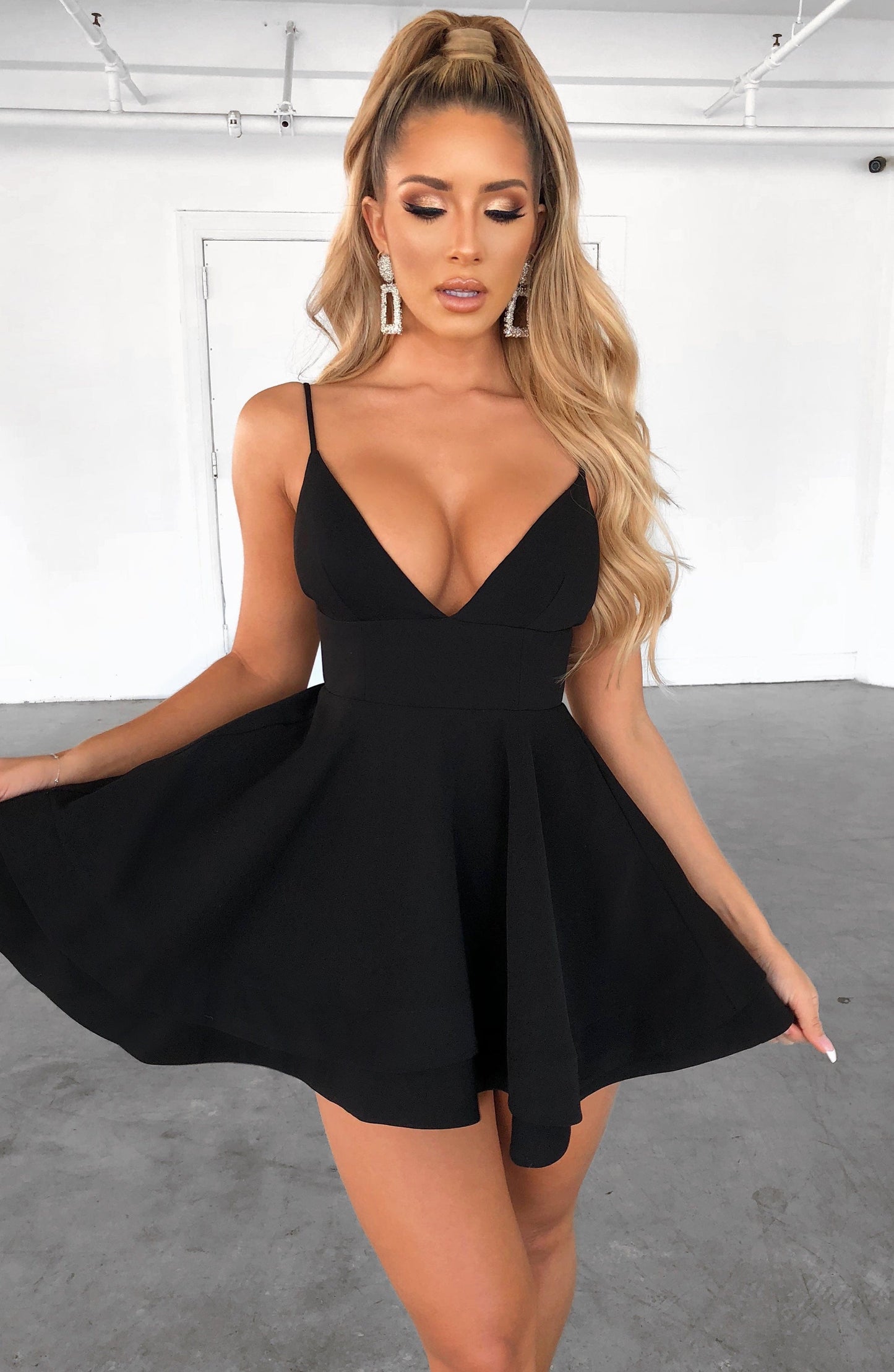 Robe courte Amanda - Noir