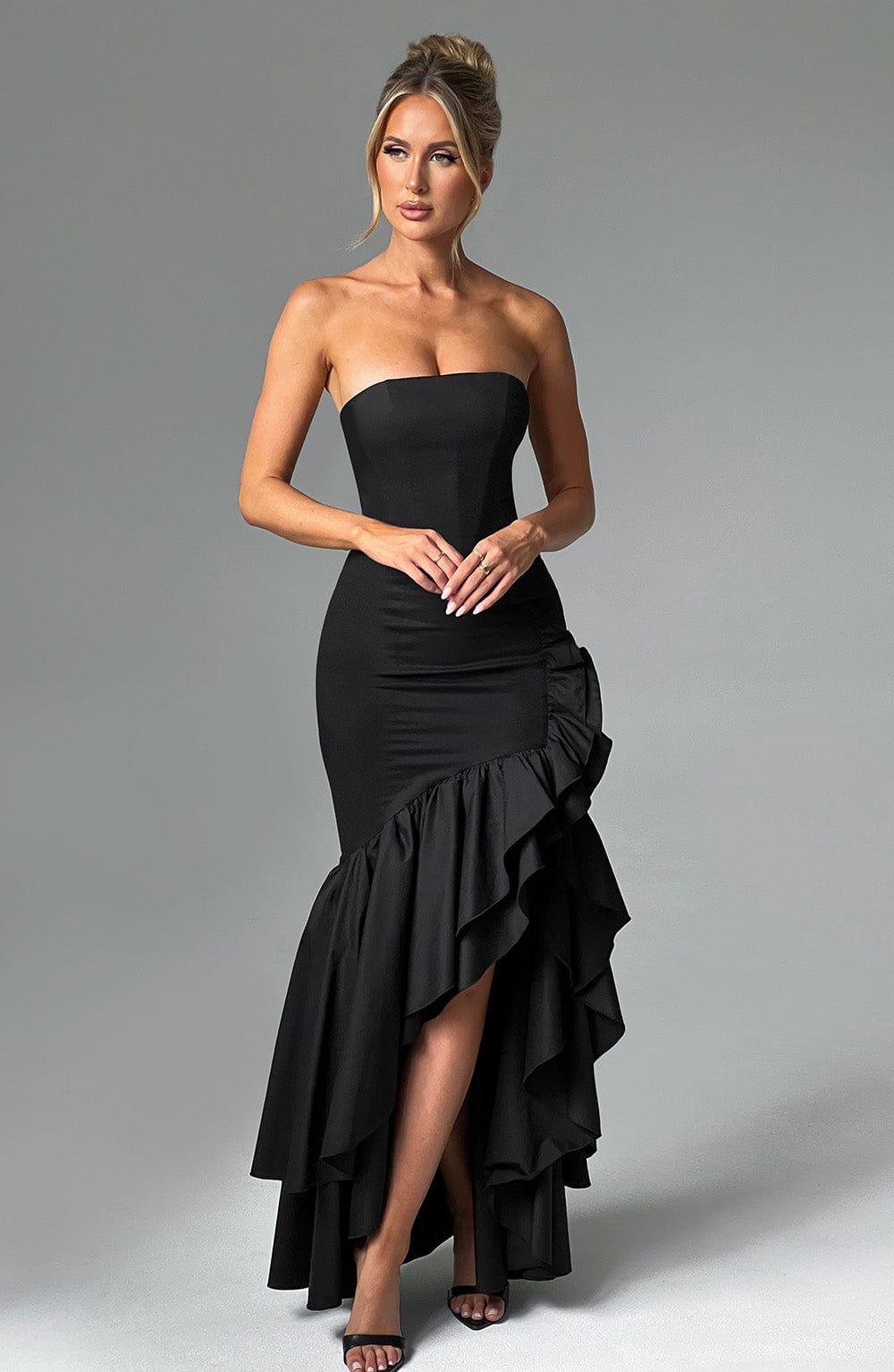 Angelina Maxi Elbise - Siyah