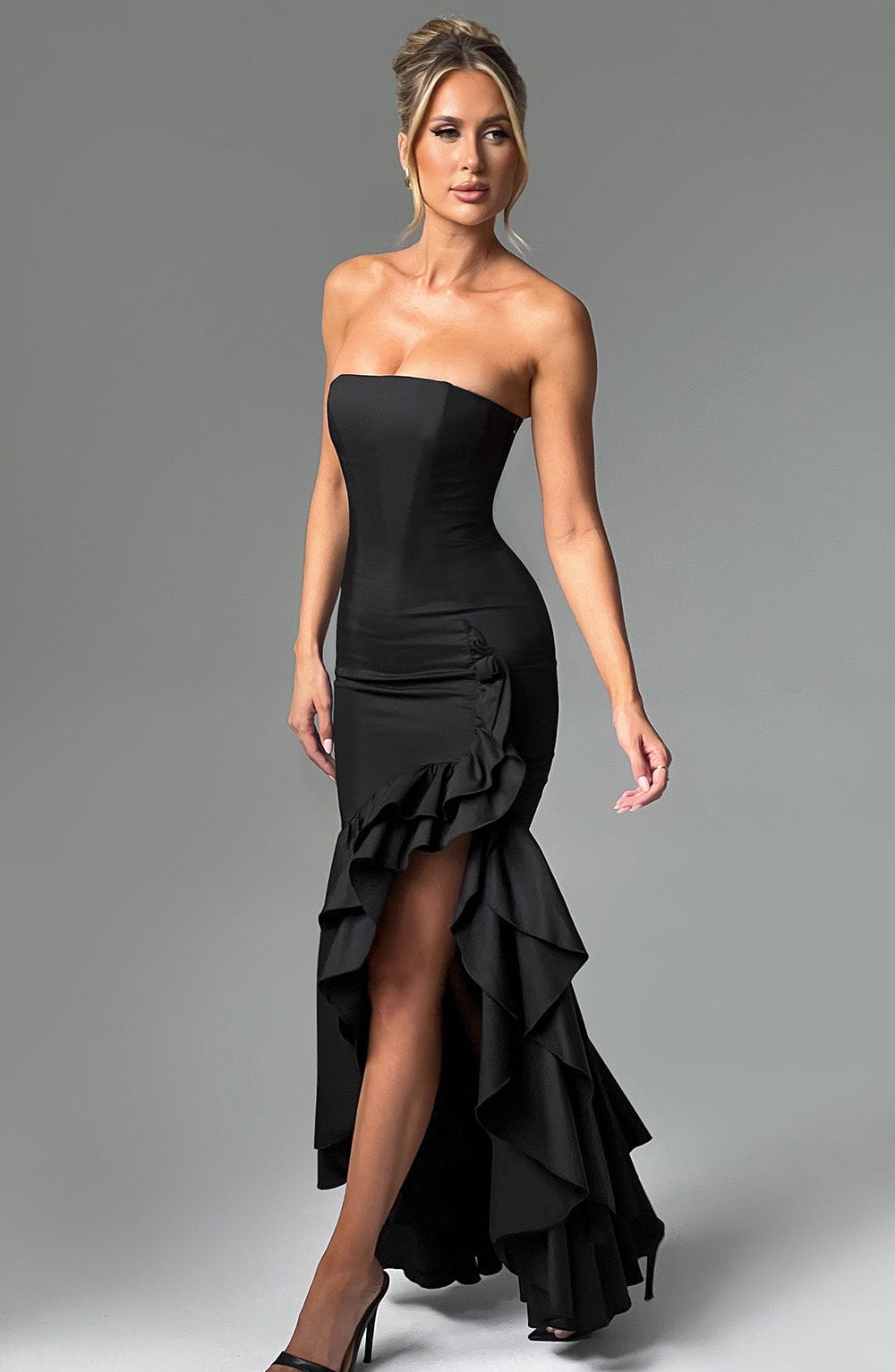 Angelina Maxi Elbise - Siyah