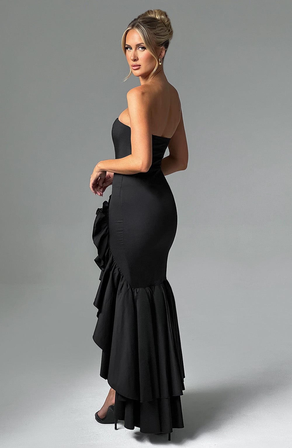 Angelina Maxi Elbise - Siyah