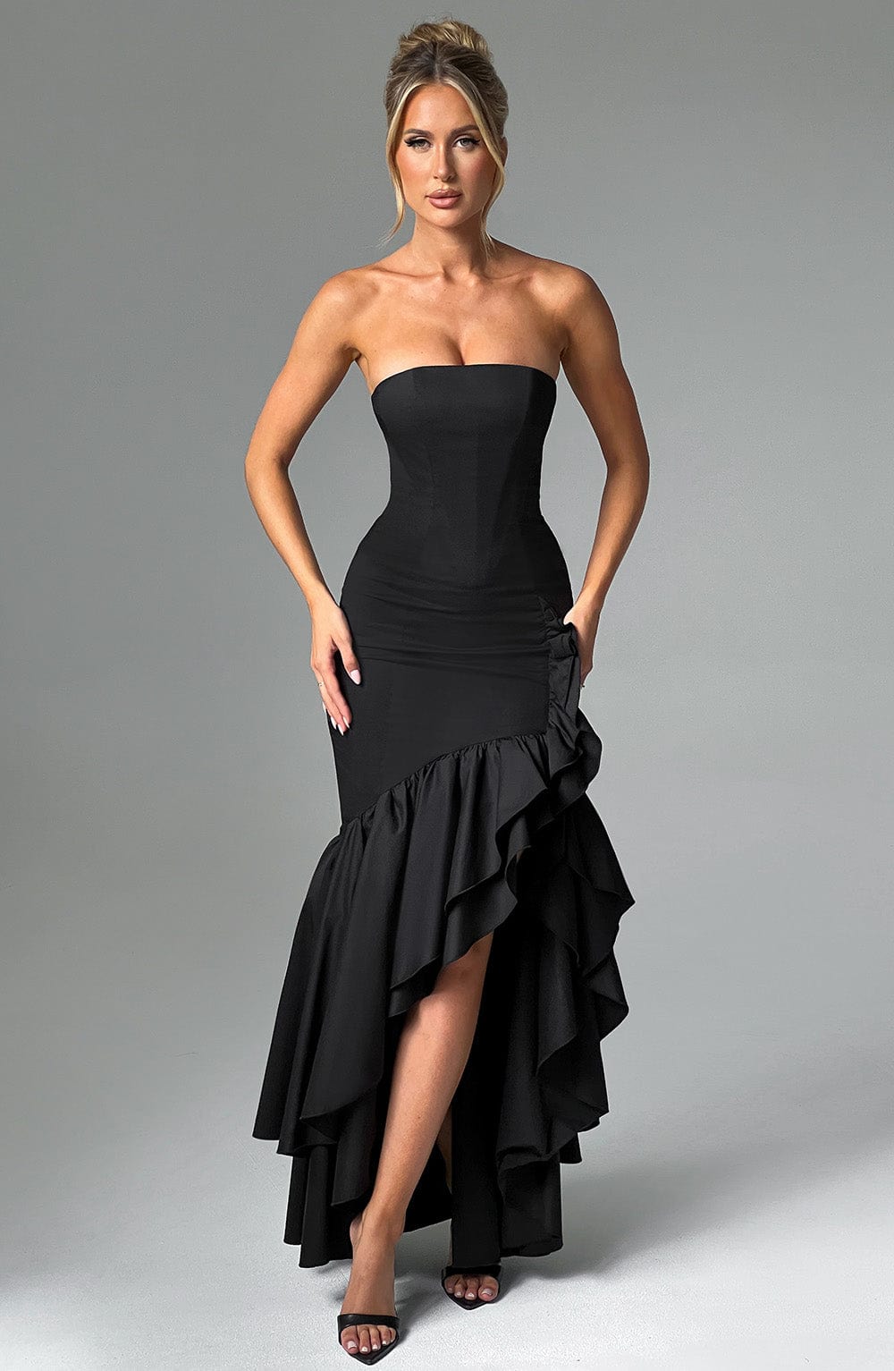 Angelina Maxi Elbise - Siyah