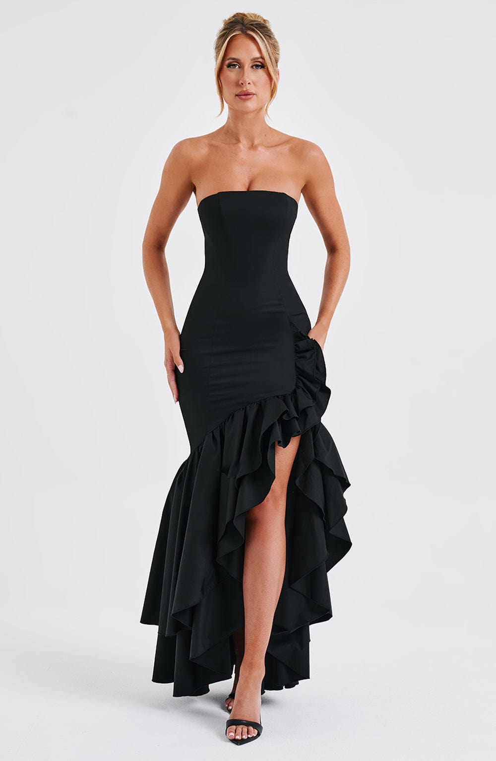 Angelina Maxi Elbise - Siyah