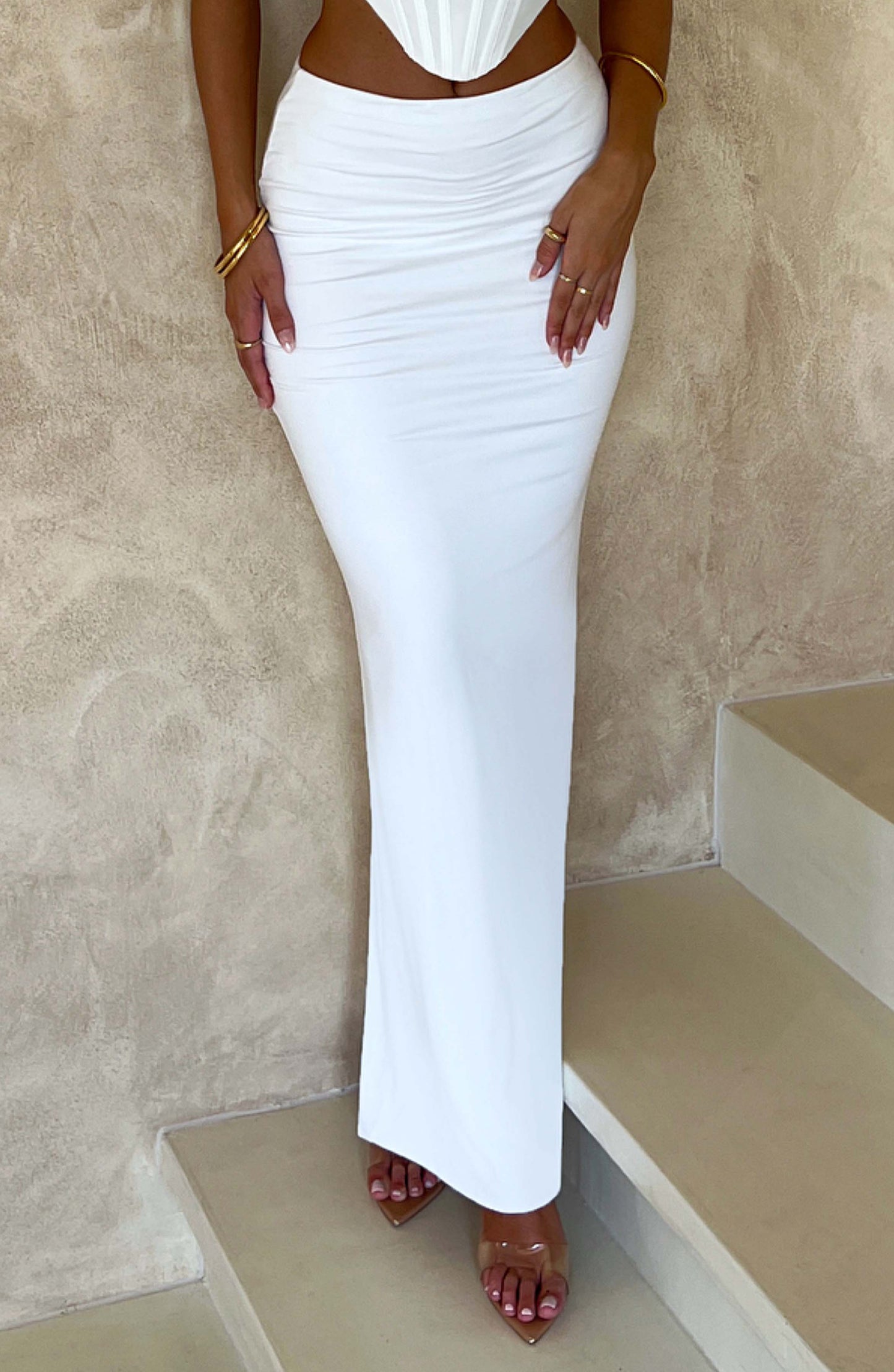 Astrid Maxi Etek - White