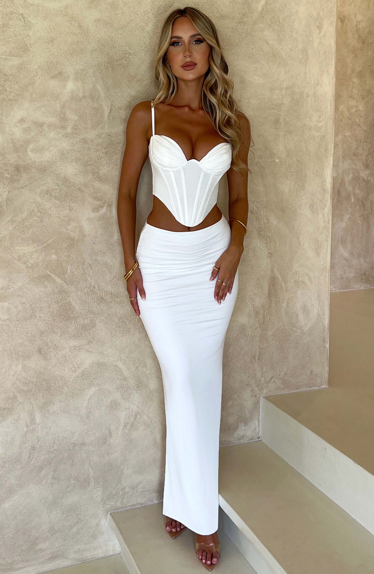 Astrid Maxi Etek - White