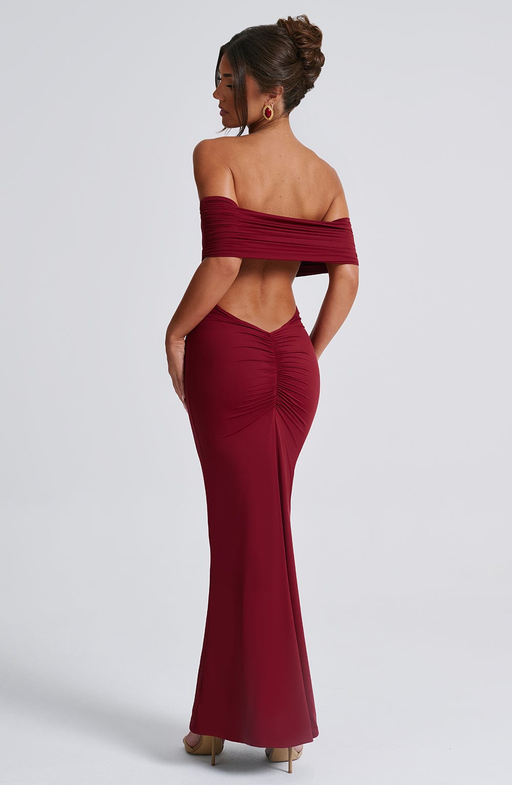 Belinda Maxi Elbise - Şarap