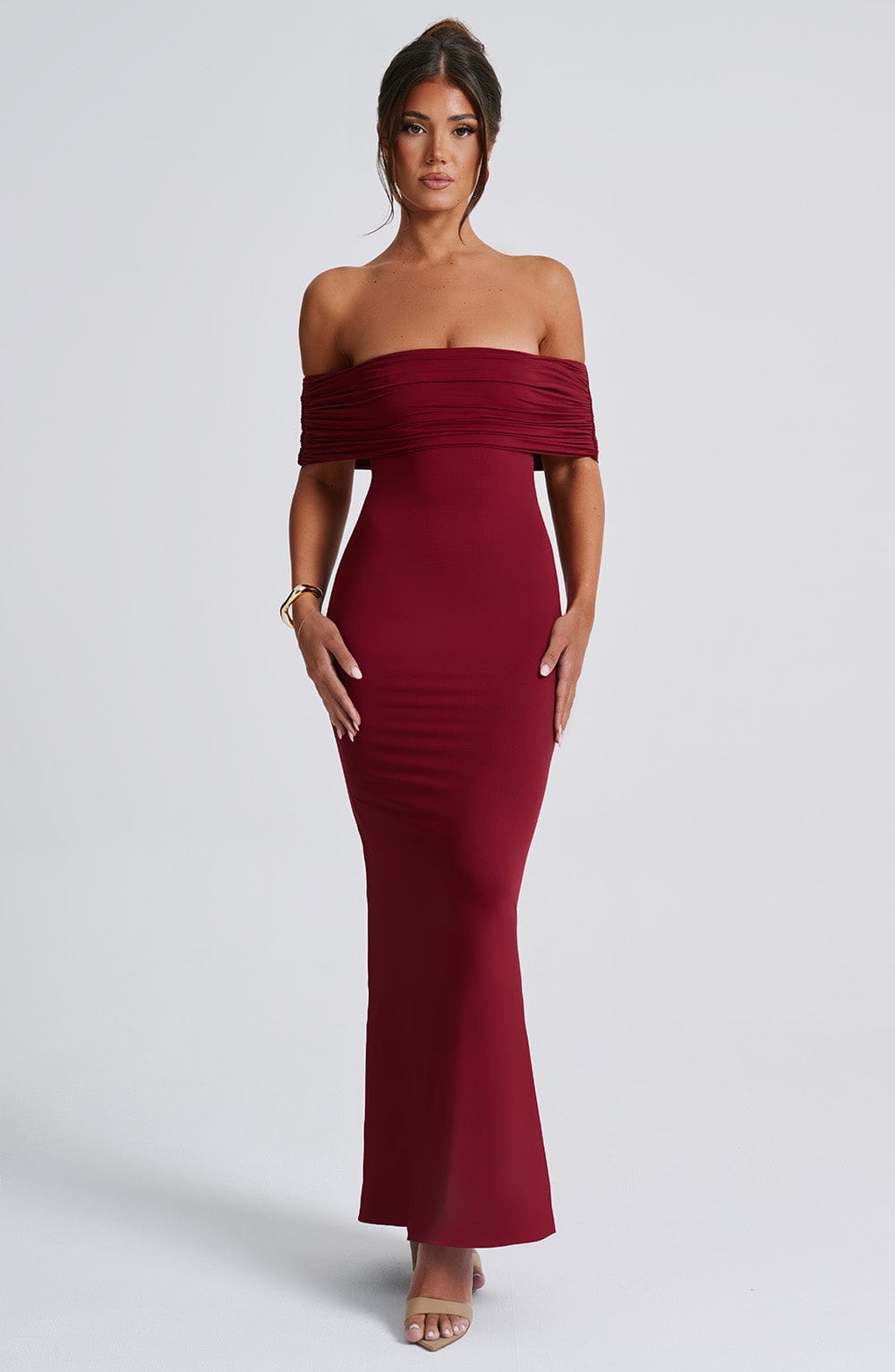 Belinda Maxi Elbise - Şarap
