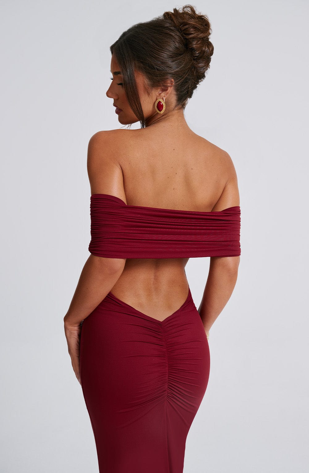 Belinda Maxi Elbise - Şarap