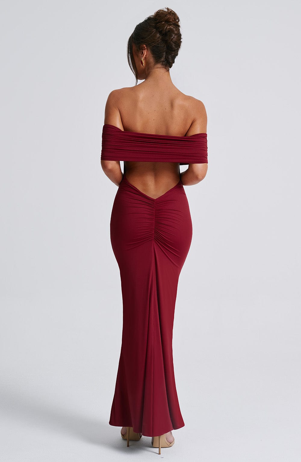 Belinda Maxi Elbise - Şarap