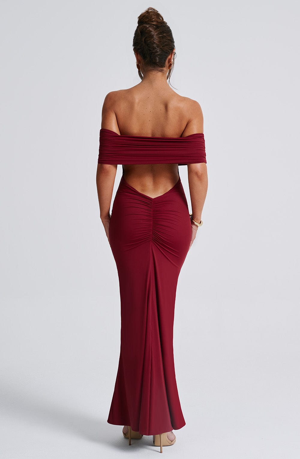 Belinda Maxi Elbise - Şarap