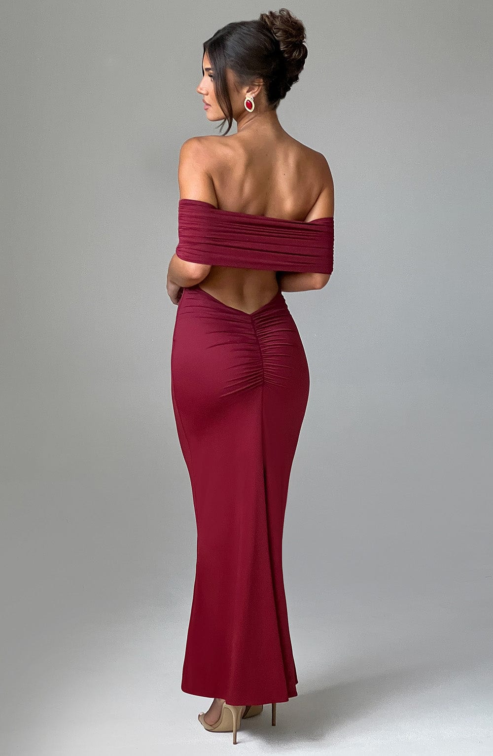 Belinda Maxi Elbise - Şarap