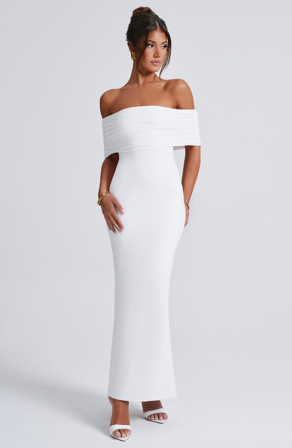 Belinda Maxi Elbise - Beyaz