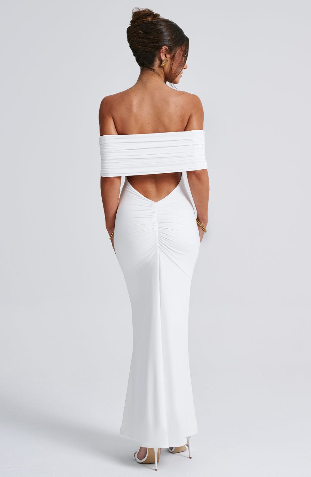 Belinda Maxi Elbise - Beyaz
