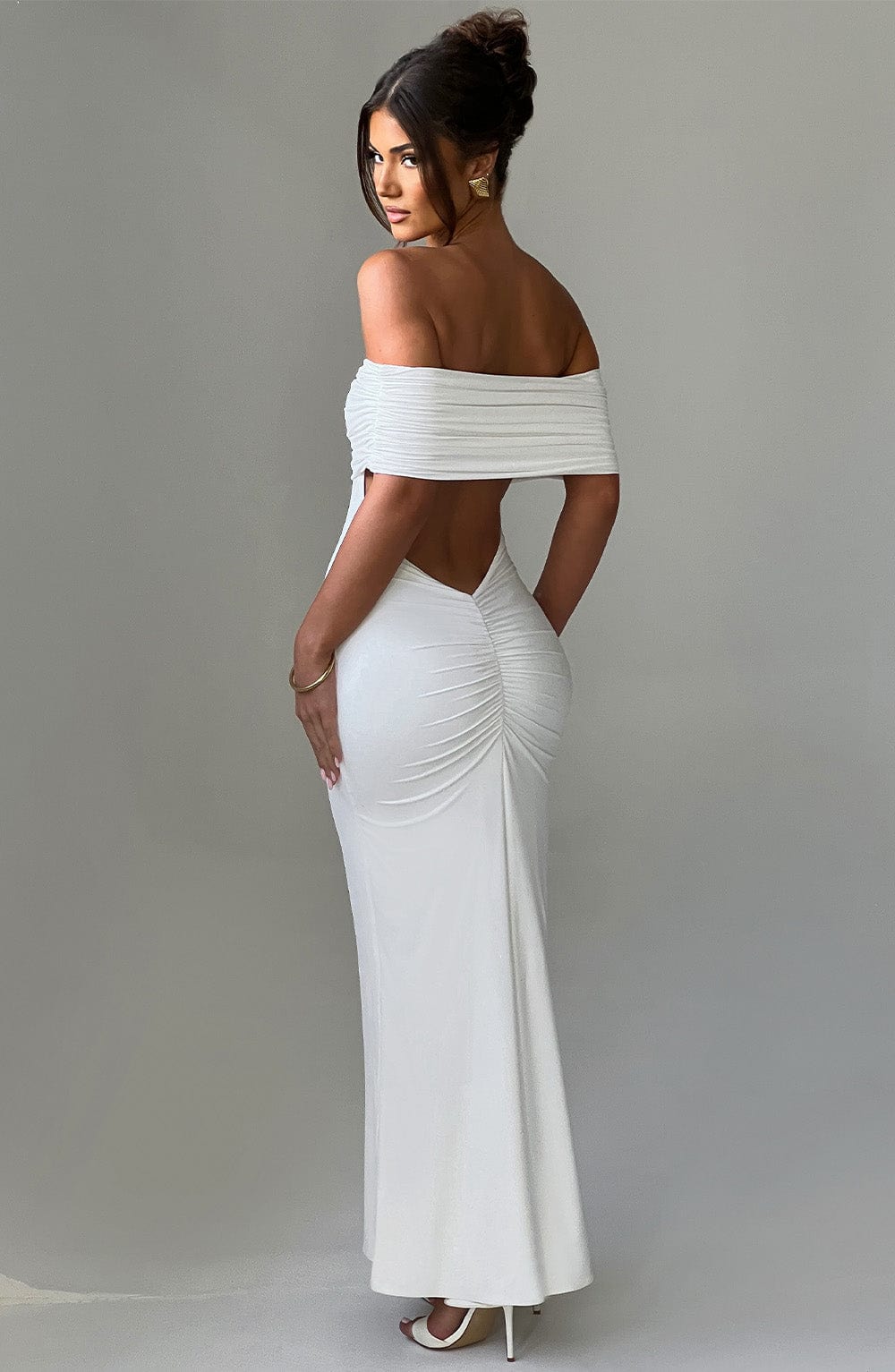 Belinda Maxi Elbise - Beyaz