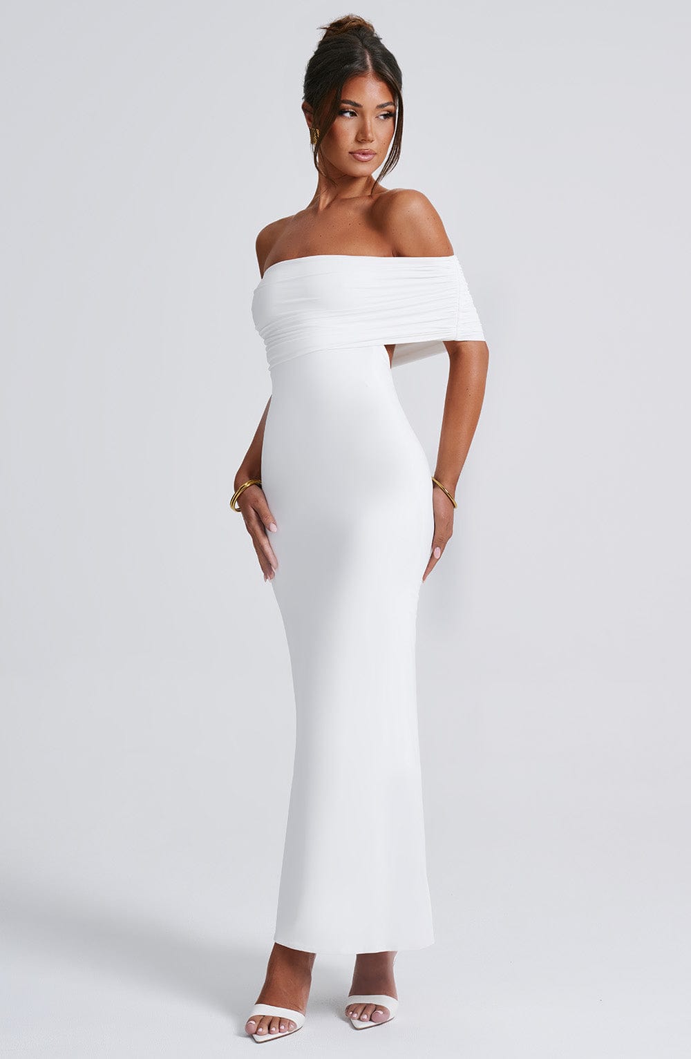 Belinda Maxi Elbise - Beyaz