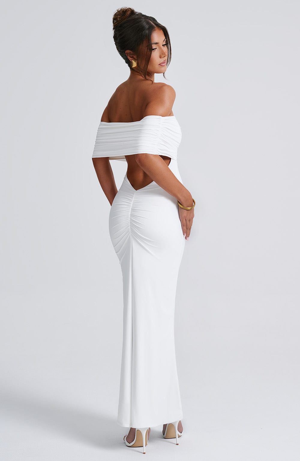 Belinda Maxi Elbise - Beyaz