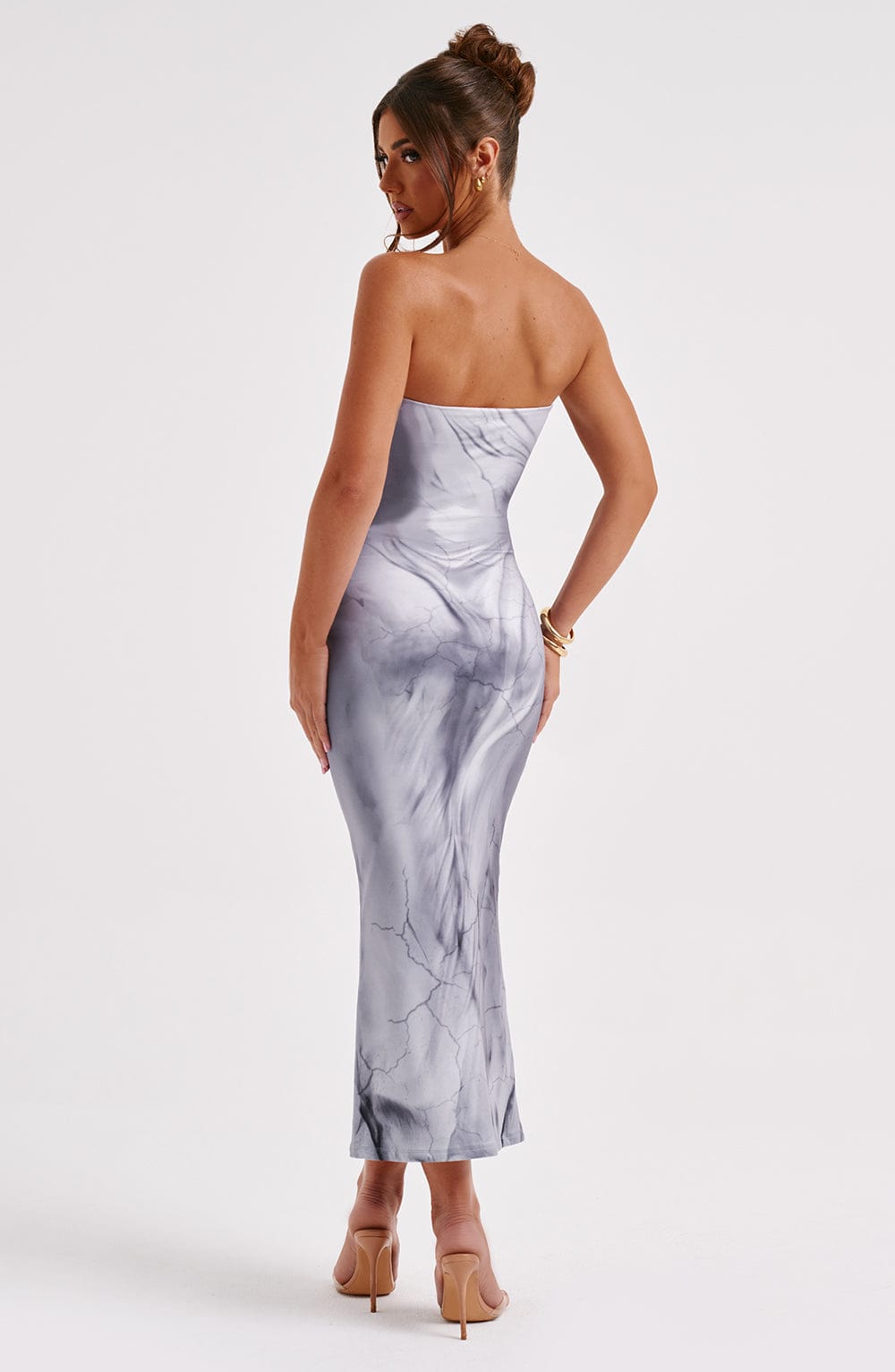 Charmayne Midi Elbise - Gri