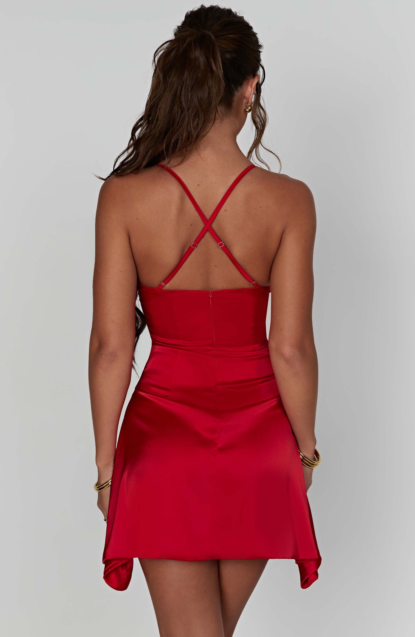 Robe courte Clarise - Rouge