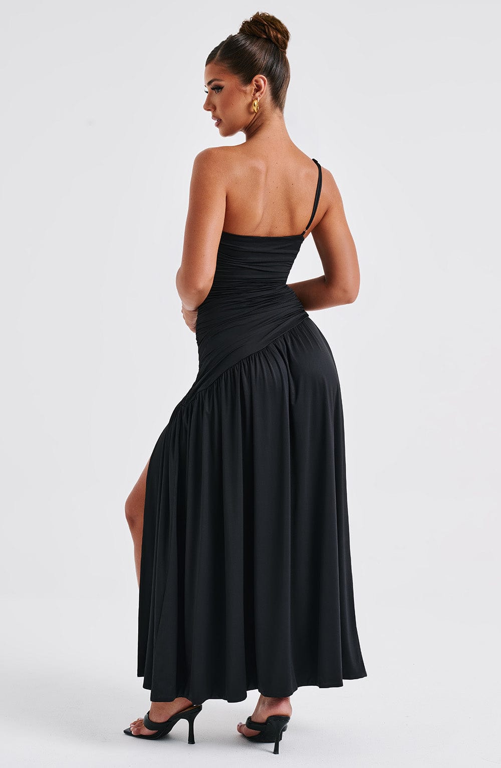 Robe longue Claudia - Siyah