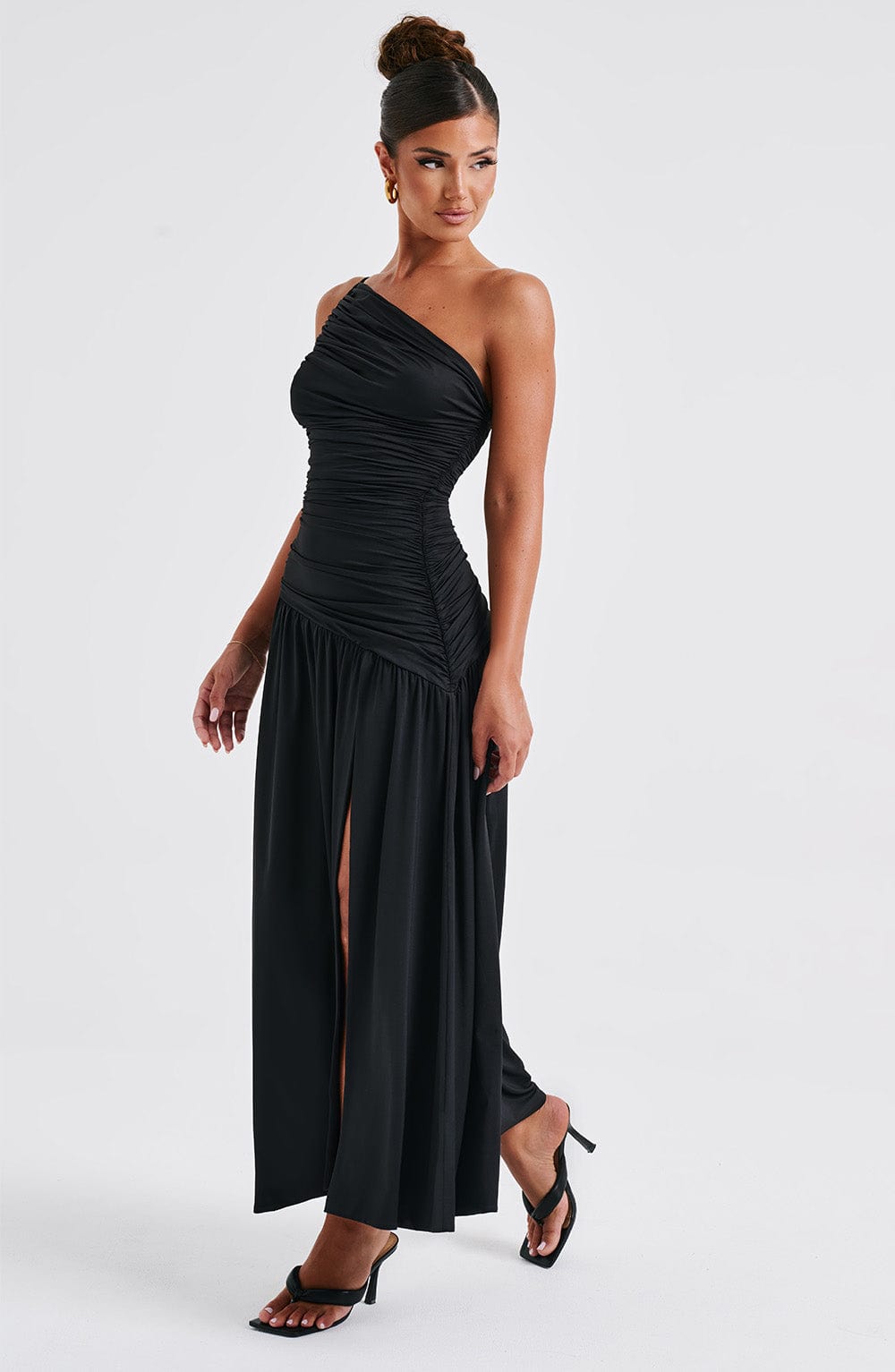 Robe longue Claudia - Siyah