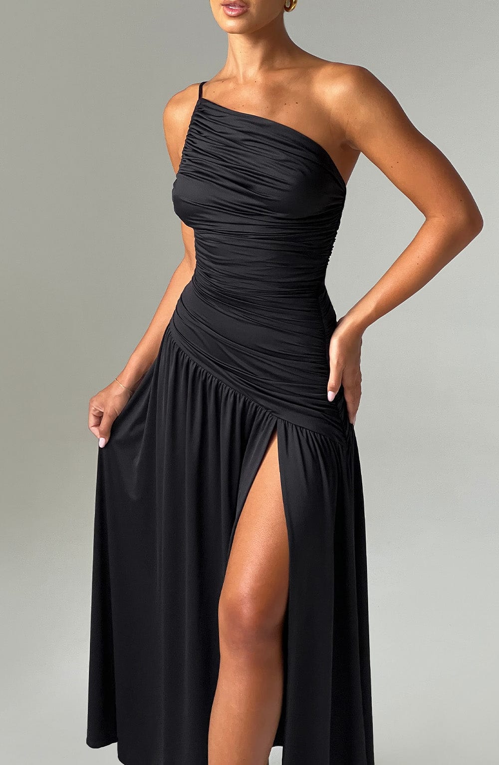 Robe longue Claudia - Siyah