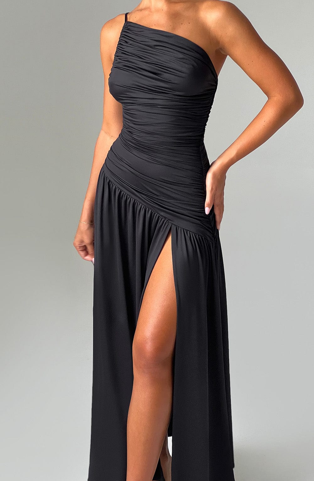 Robe longue Claudia - Siyah