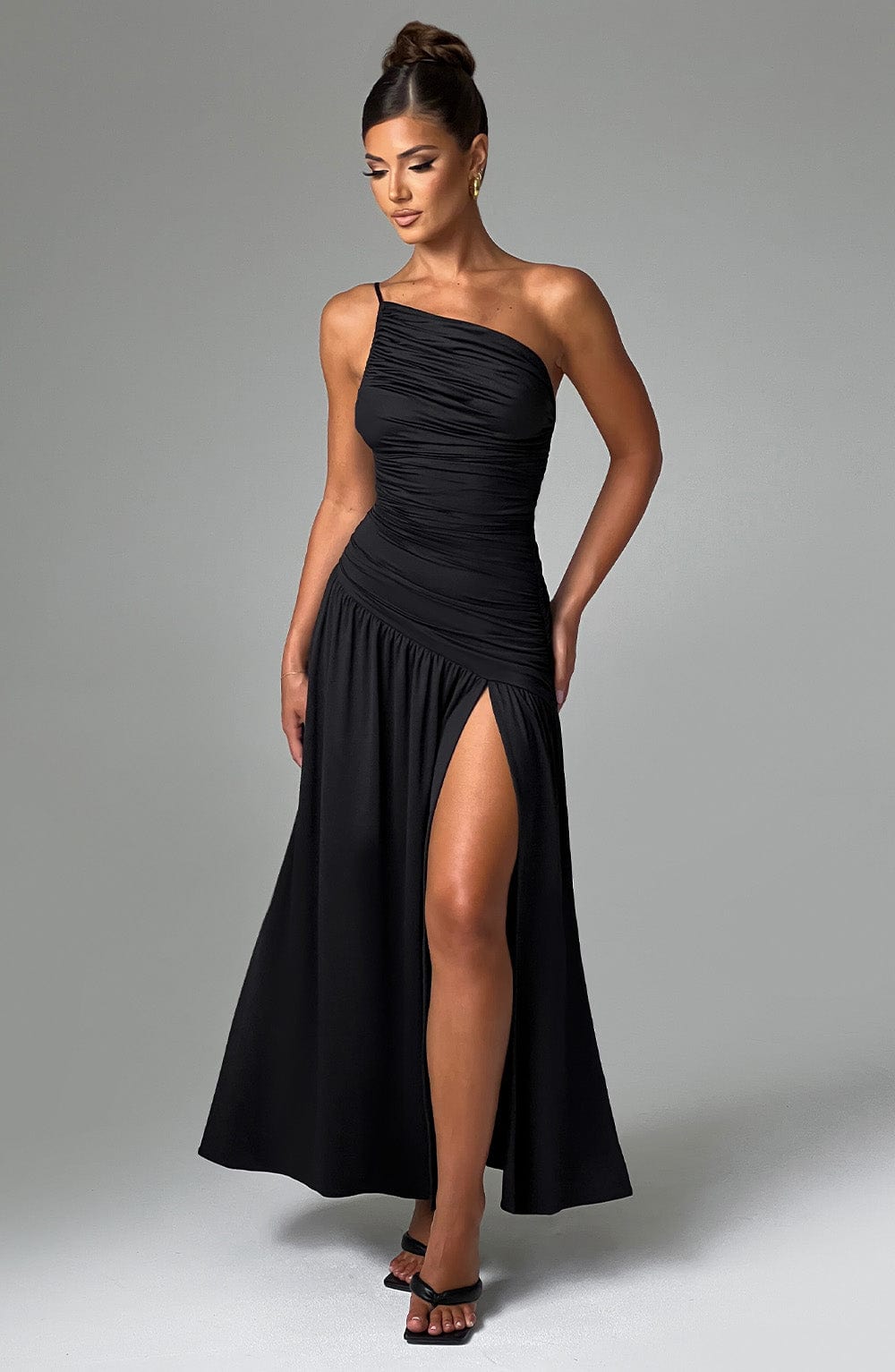 Robe longue Claudia - Siyah