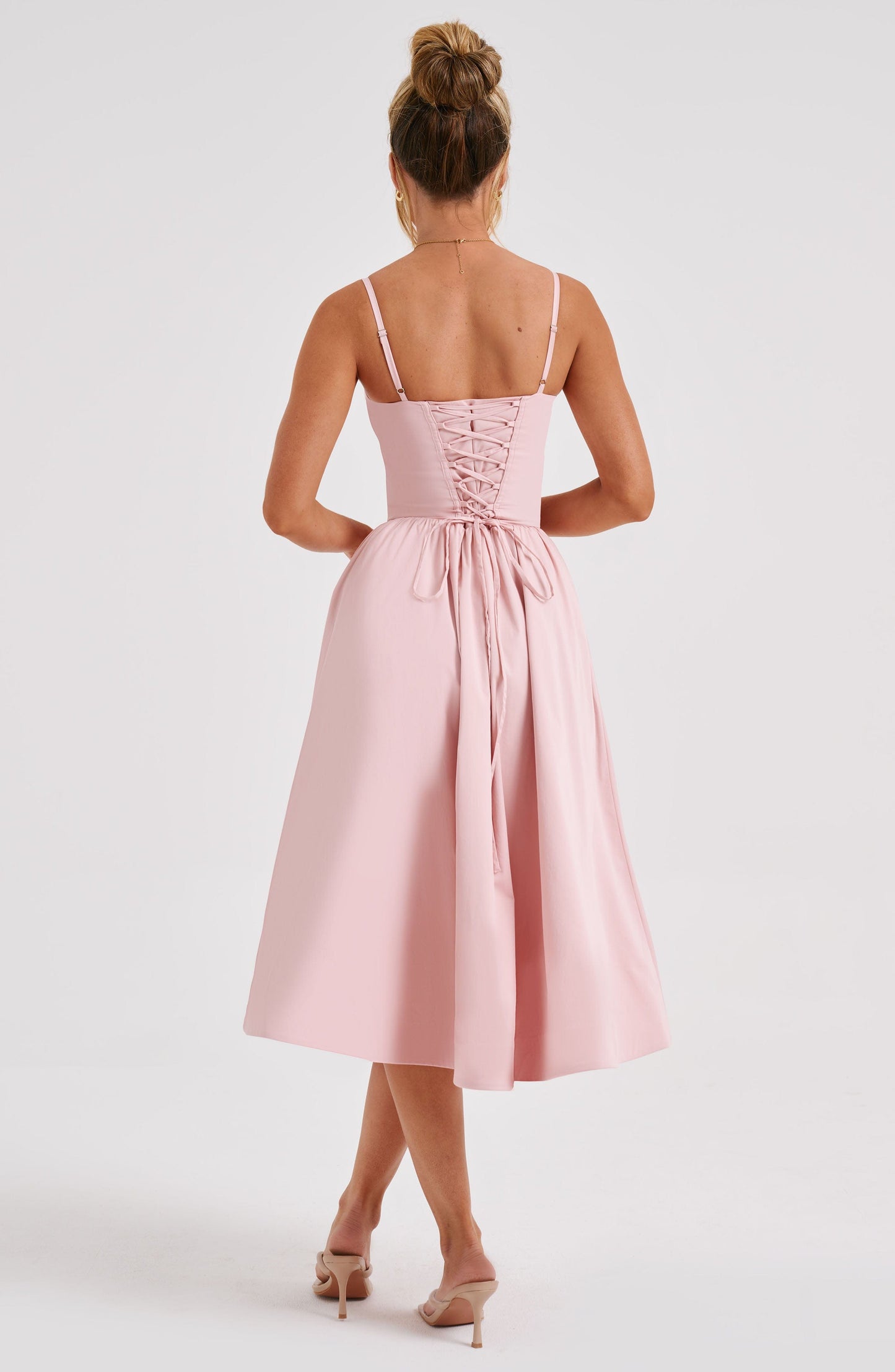 Daisey Midi Elbise - Blush