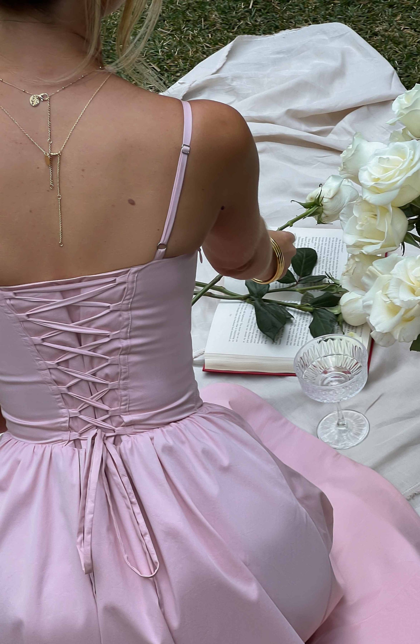 Daisey Midi Elbise - Blush