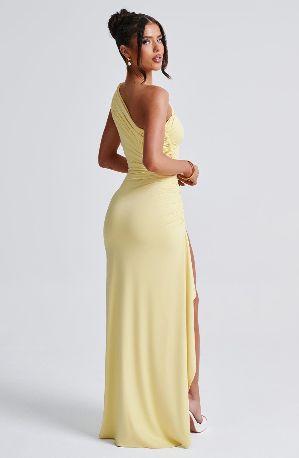 Delaney Maxi Elbise - Limon