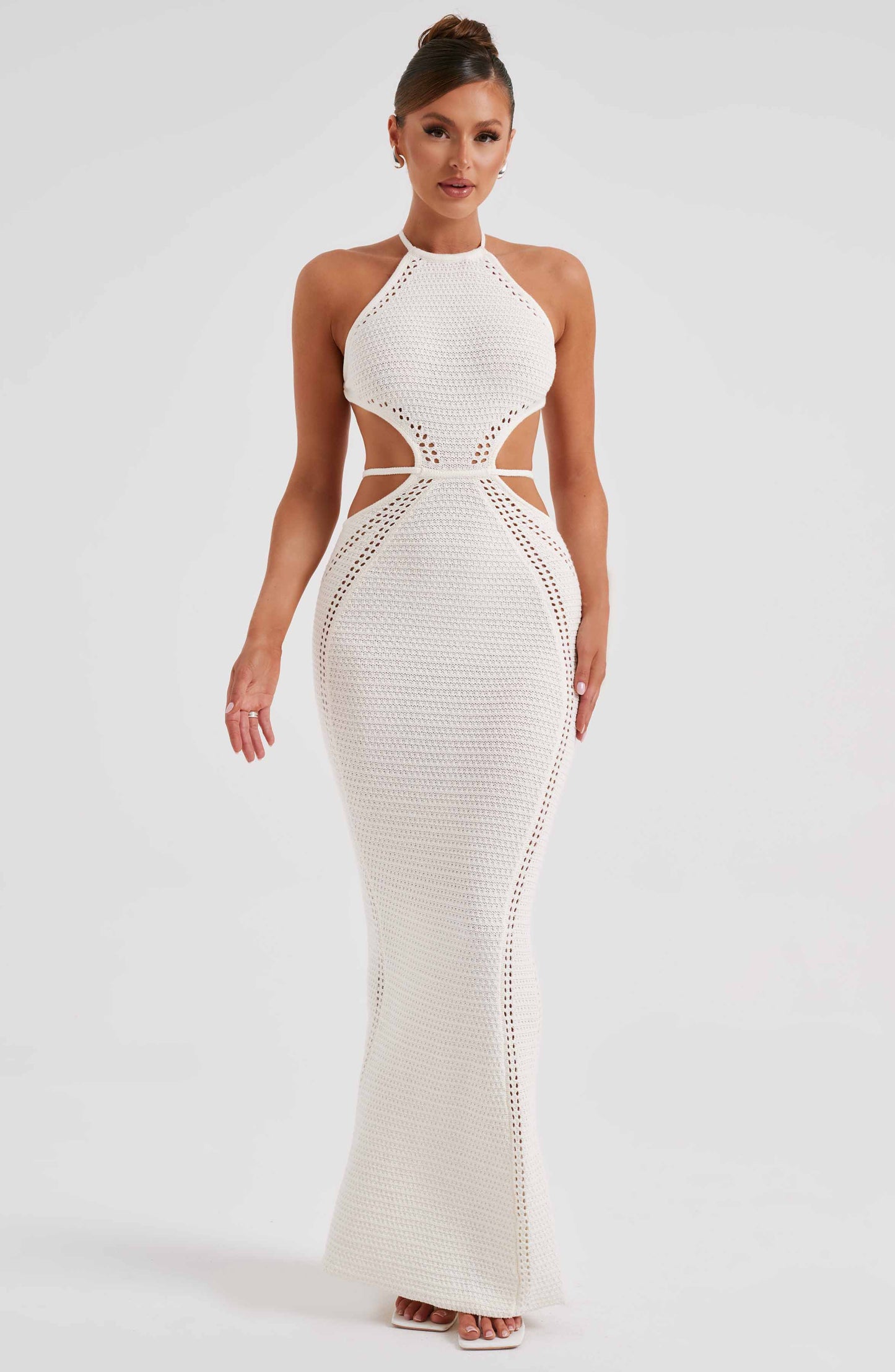Robe longue Delia - Blanc