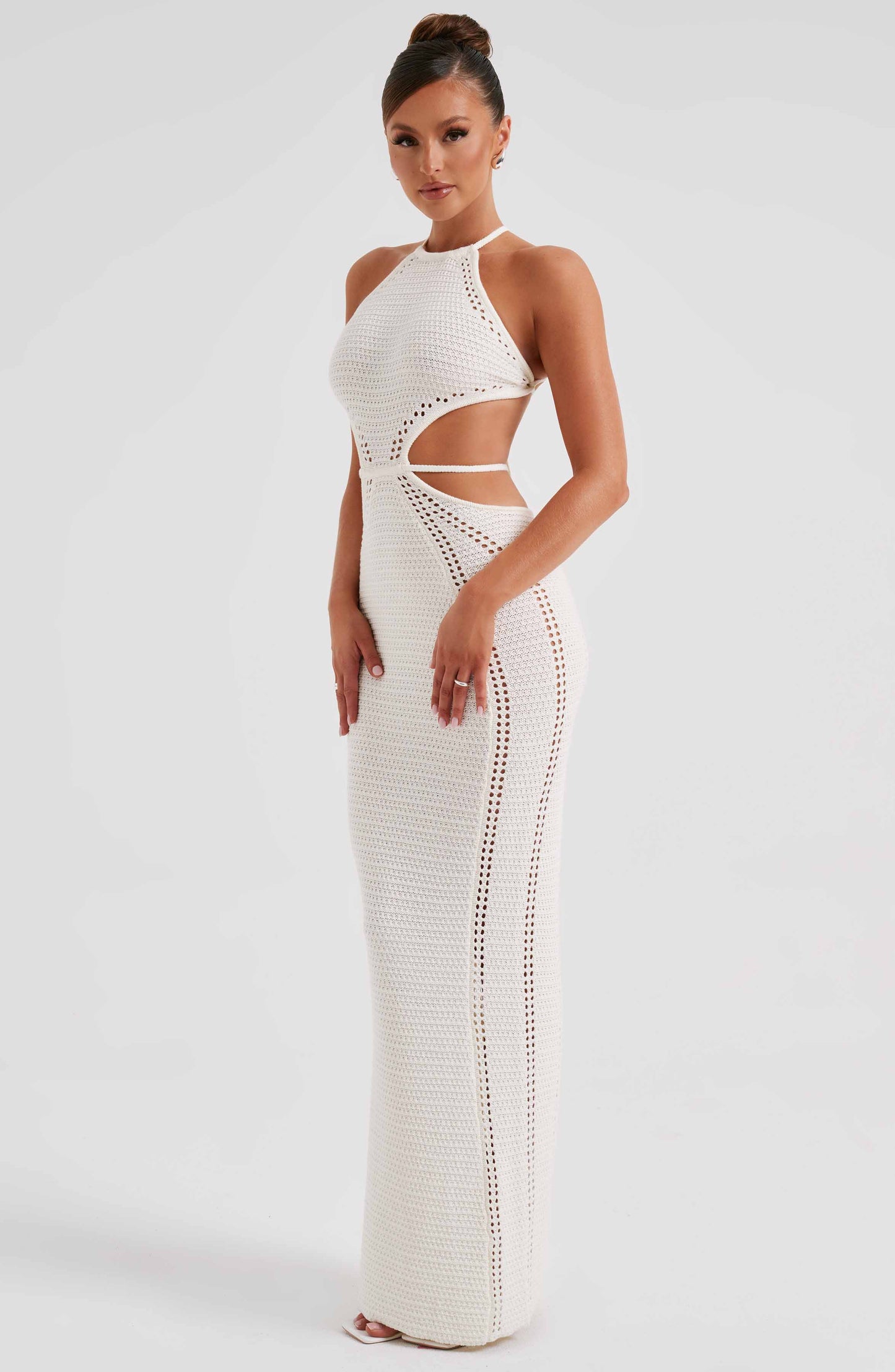 Robe longue Delia - Blanc