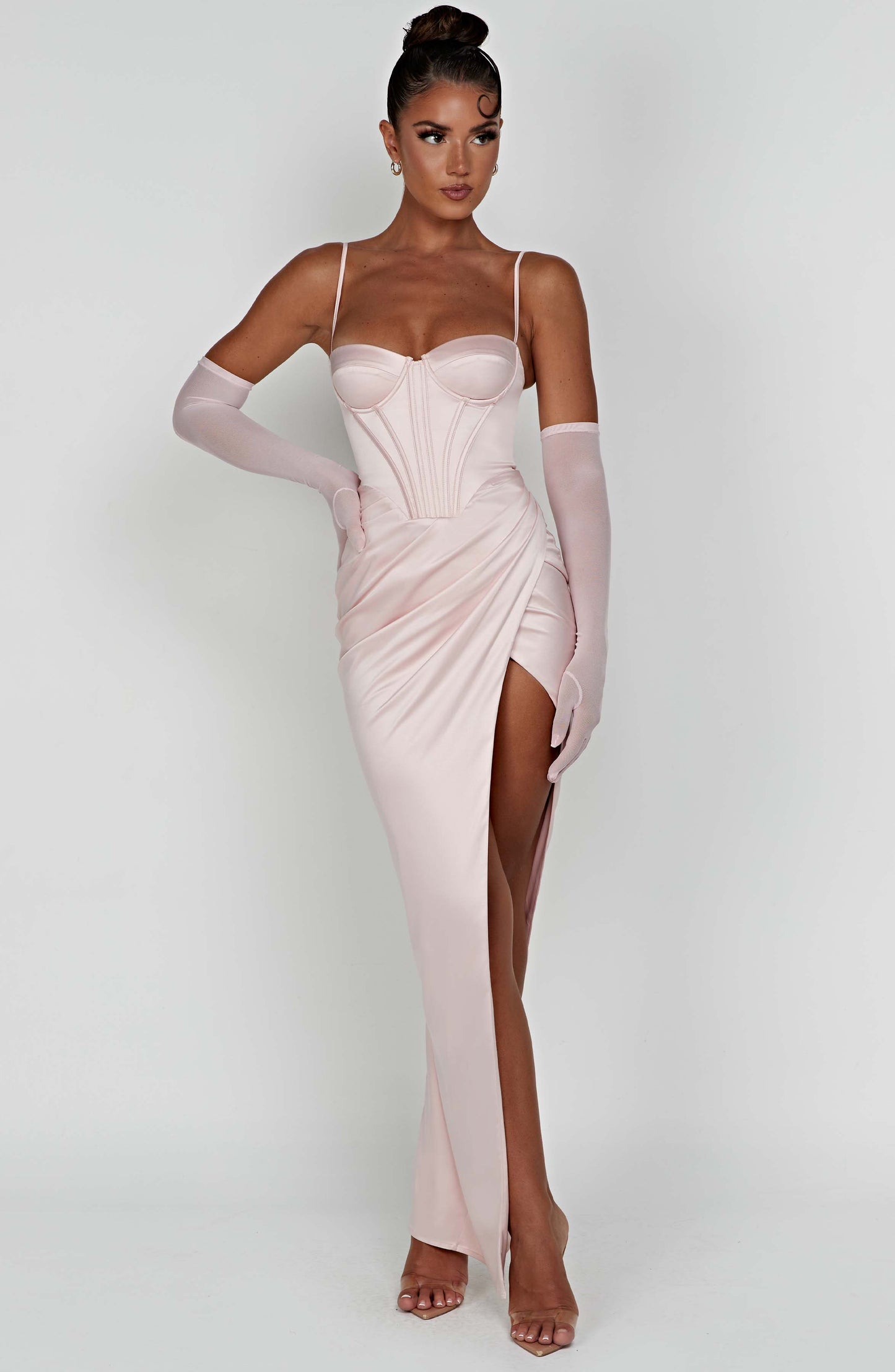 Robe longue Despina - Blush