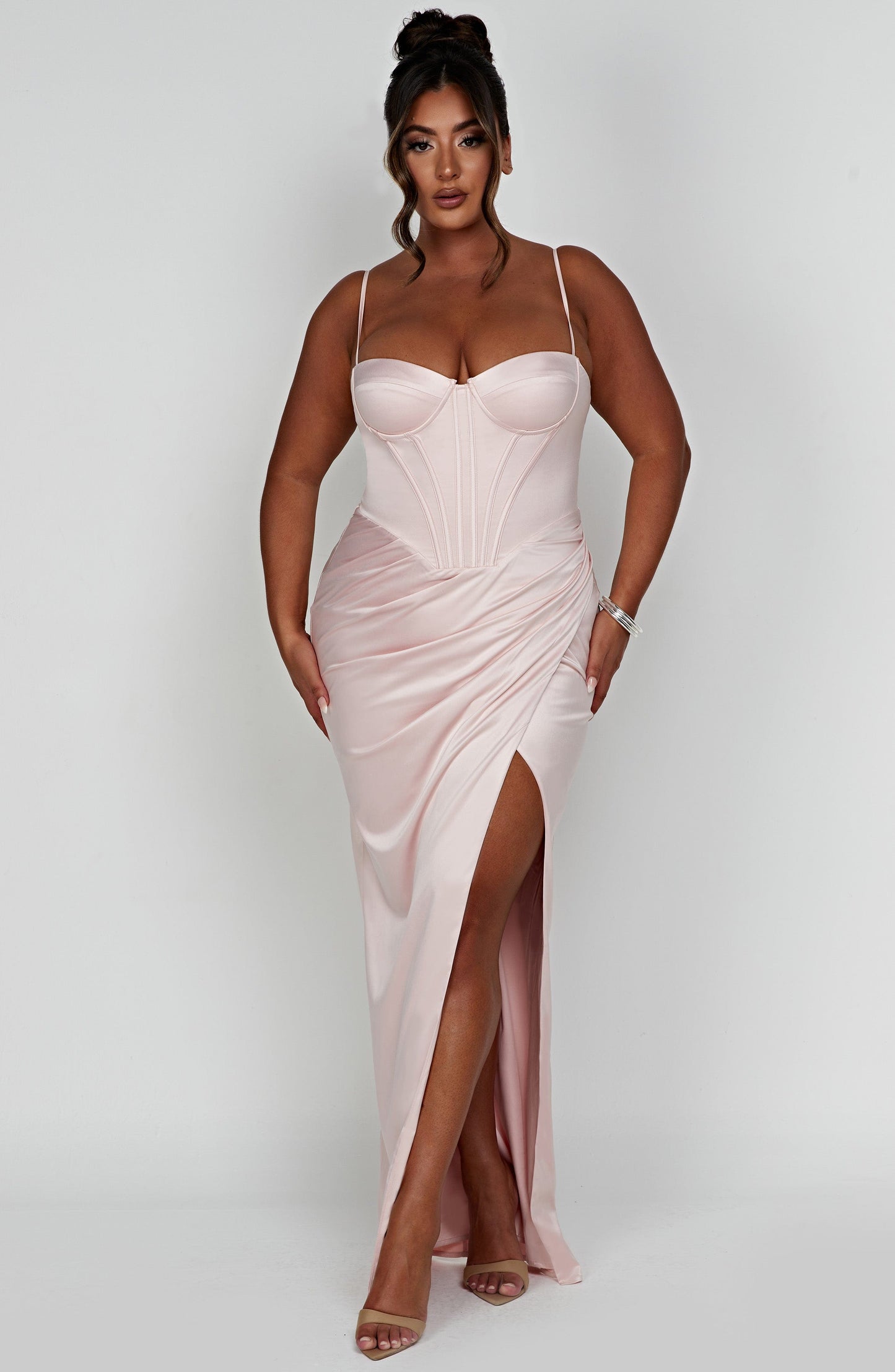 Robe longue Despina - Blush