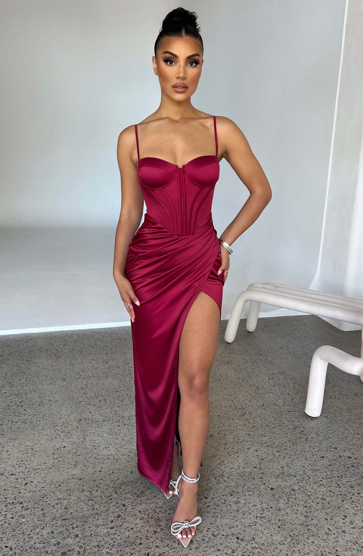 Robe longue Despina - Vin