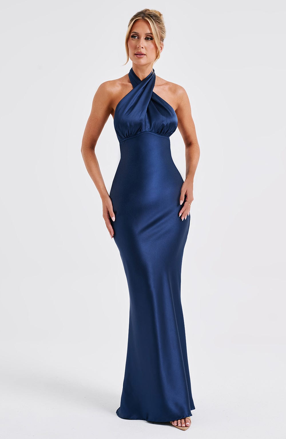 Robe longue Dimitra - Bleu marine