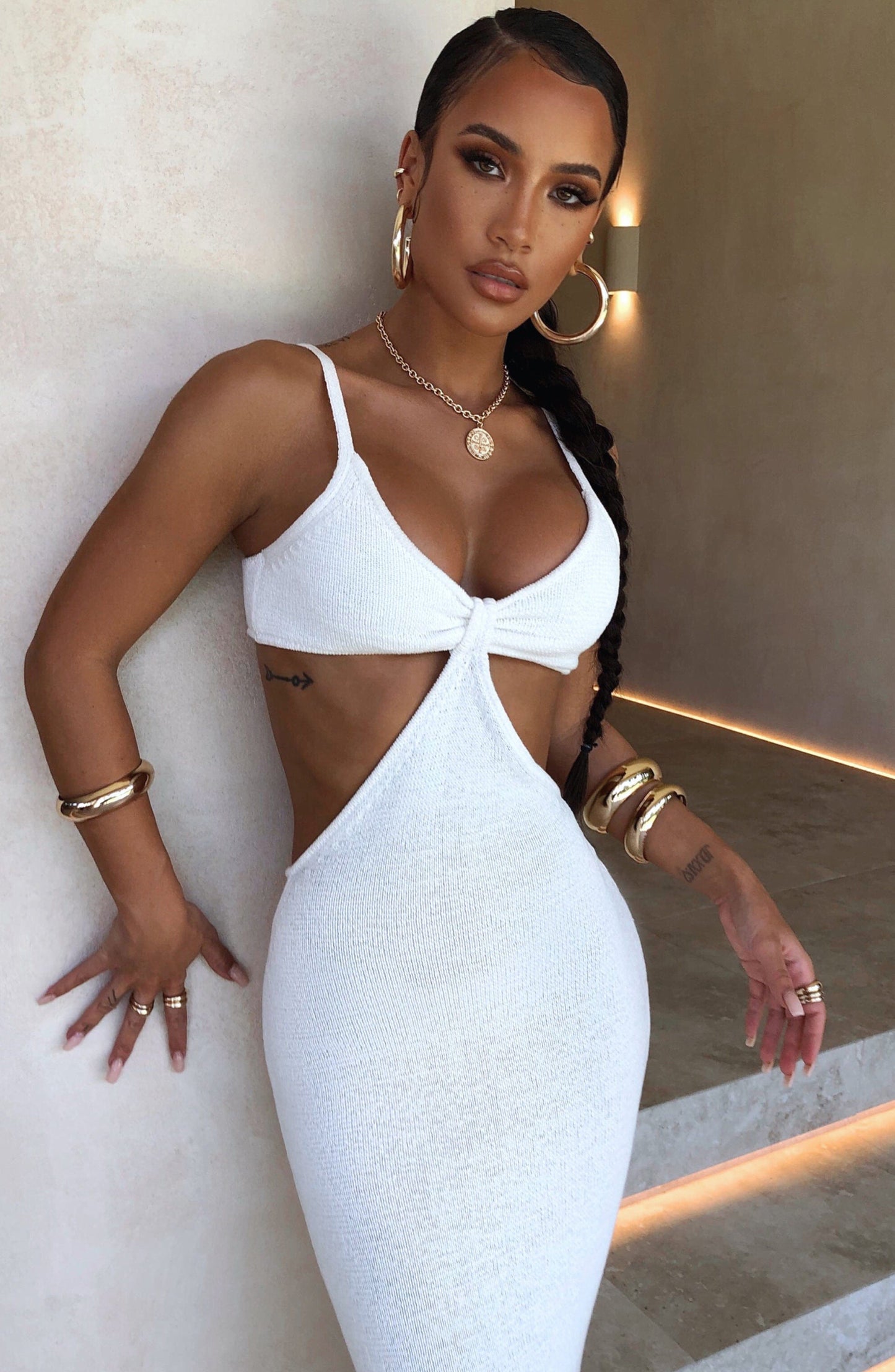 Robe longue Elianna - Blanche