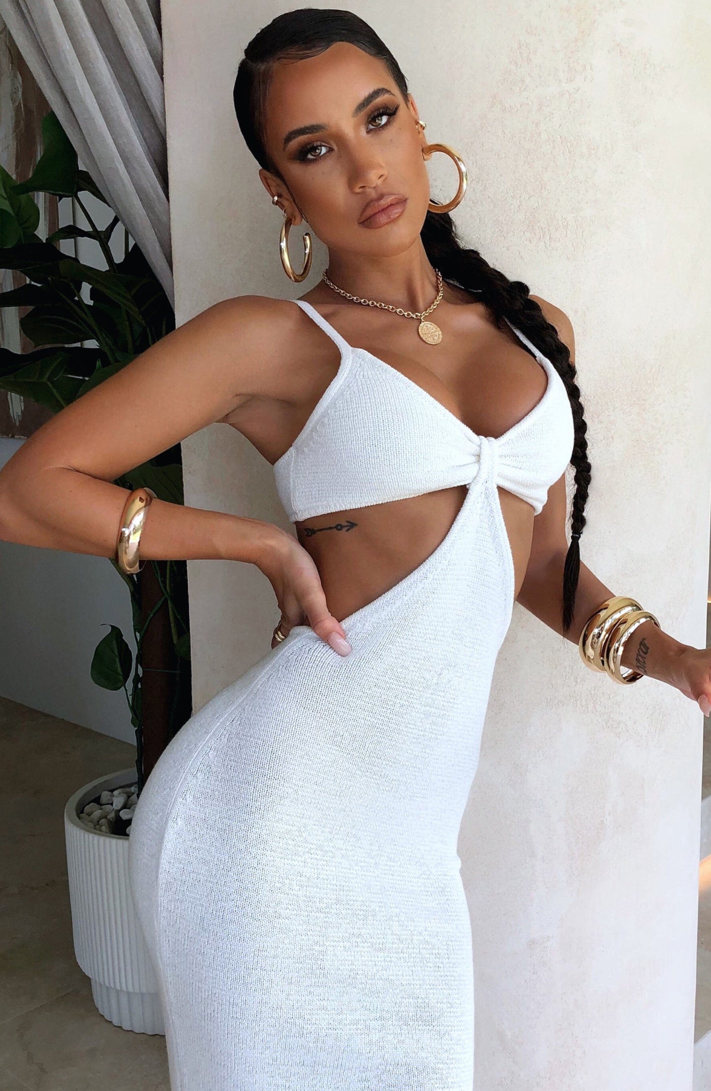 Robe longue Elianna - Blanche