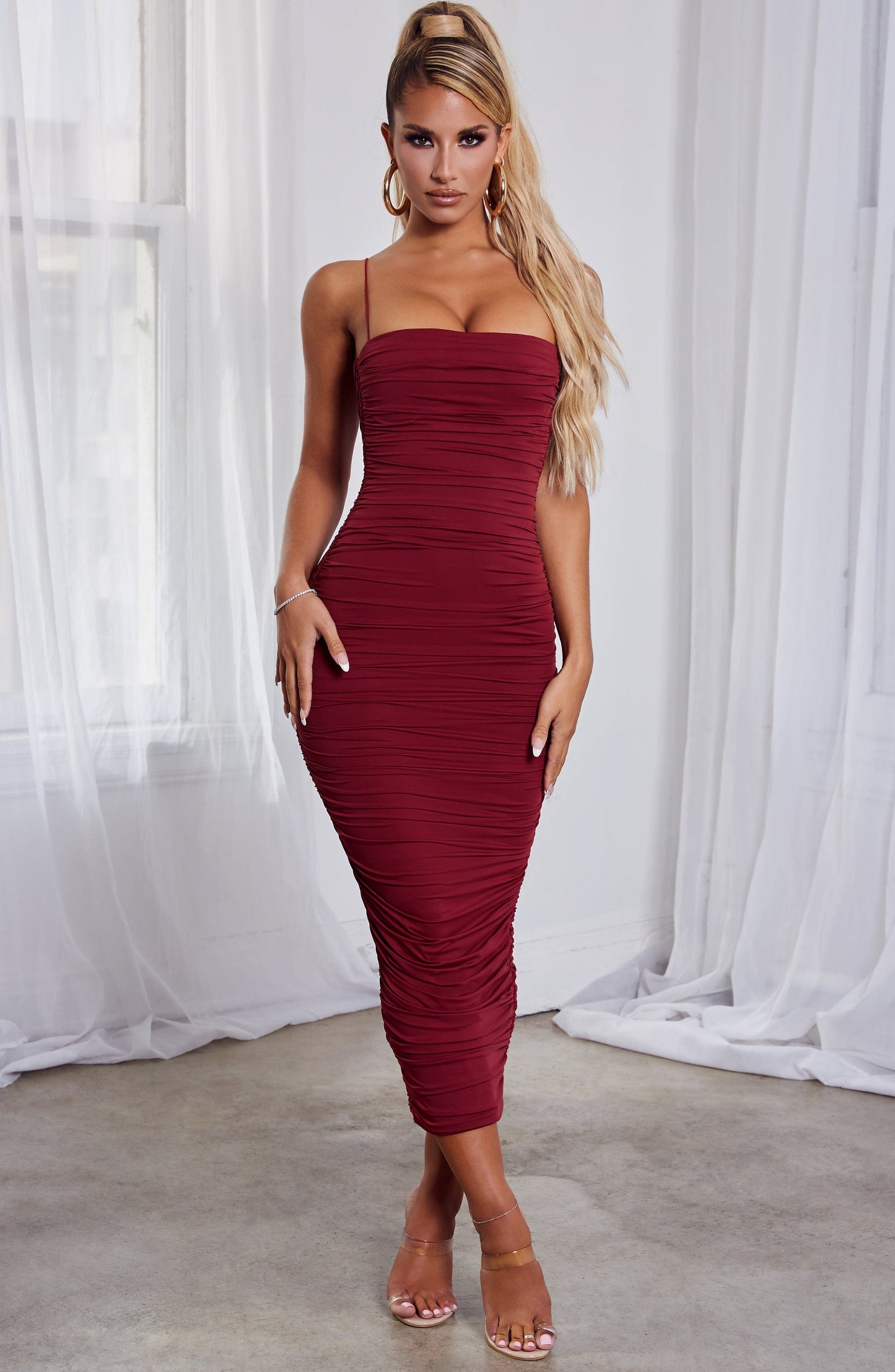 Robe longue Haven - Bordeaux
