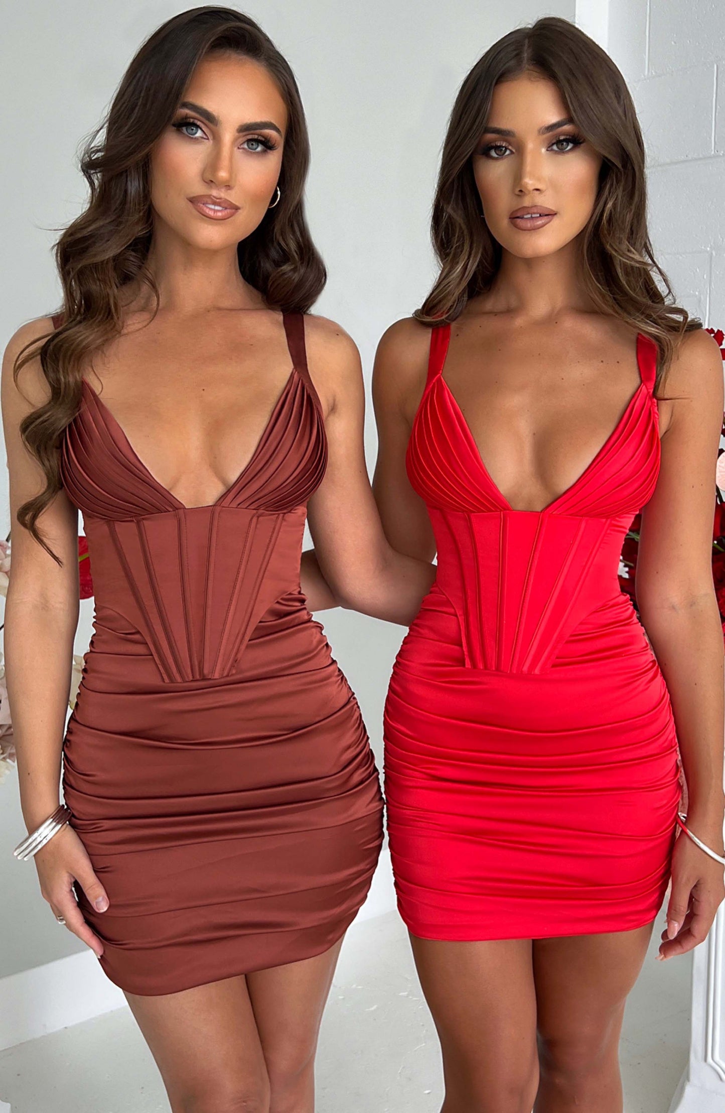 Robe courte Izabella - Rouille