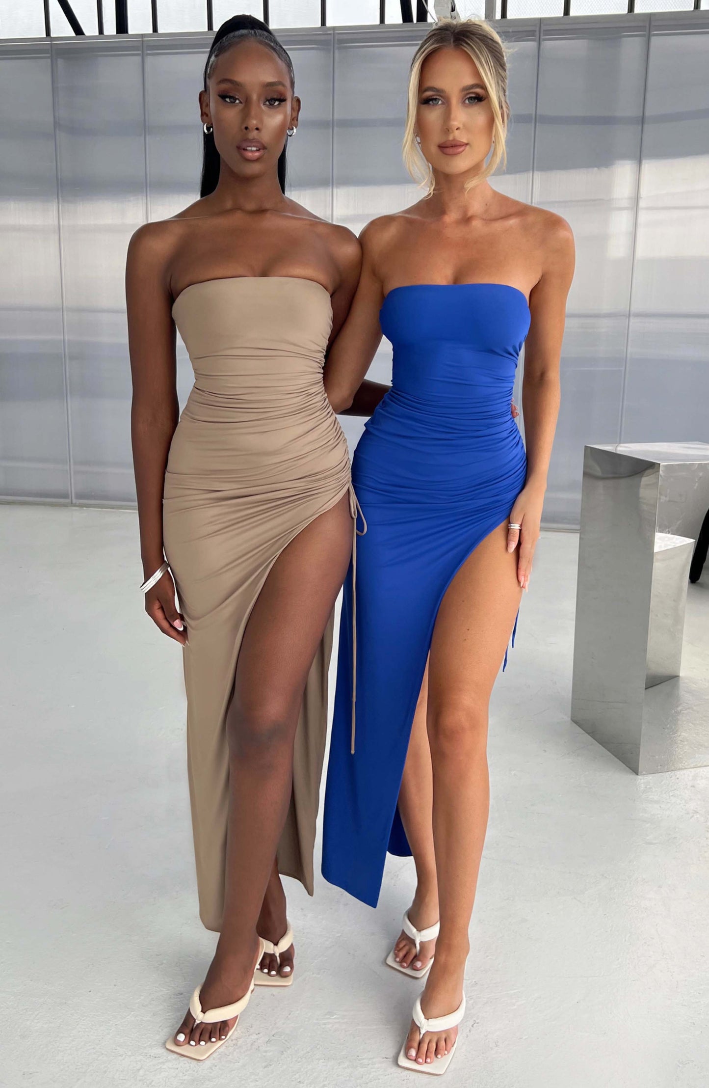 Robe longue Lavina - Bleu