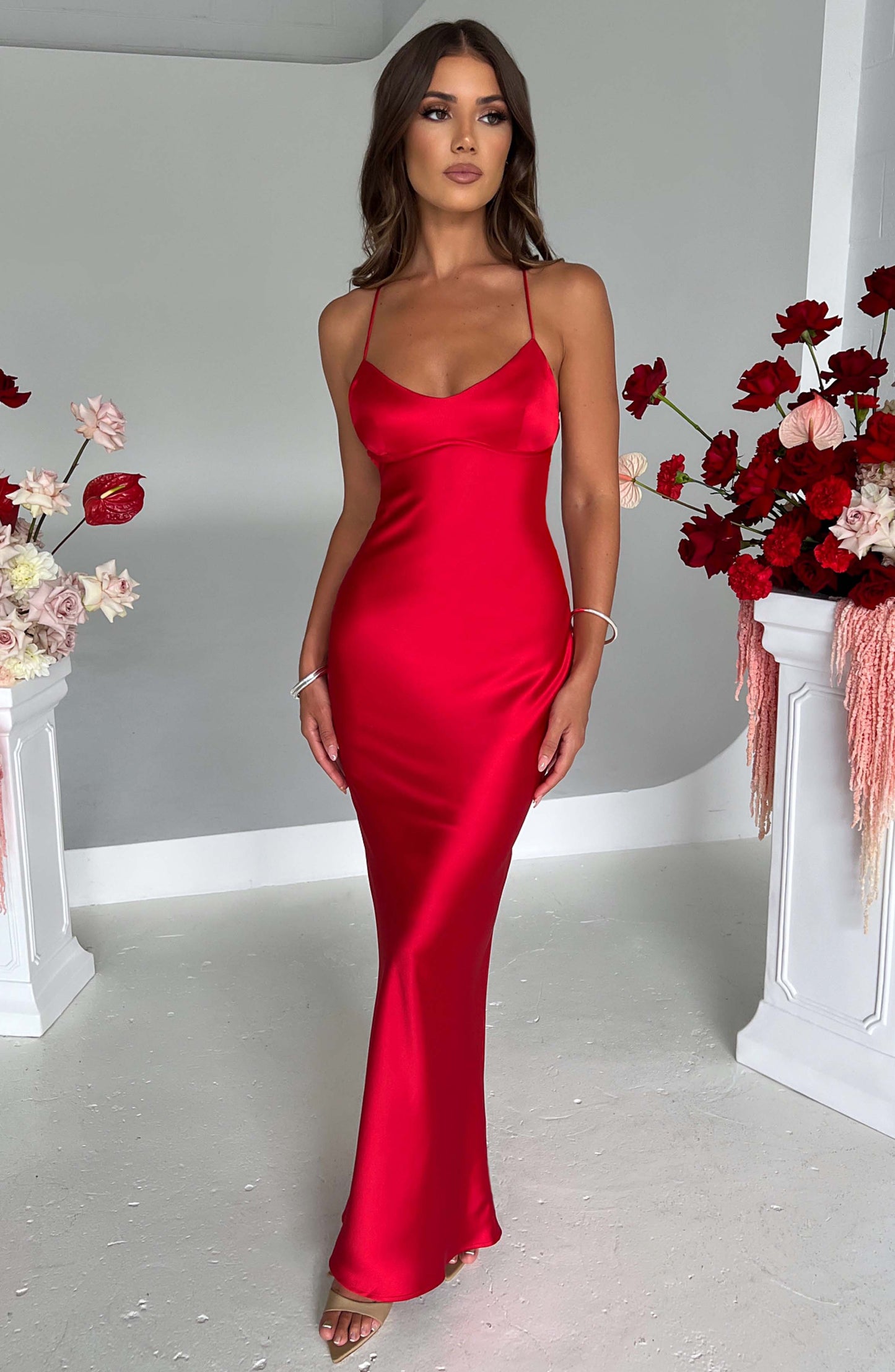 Robe longue Malika - Rouge