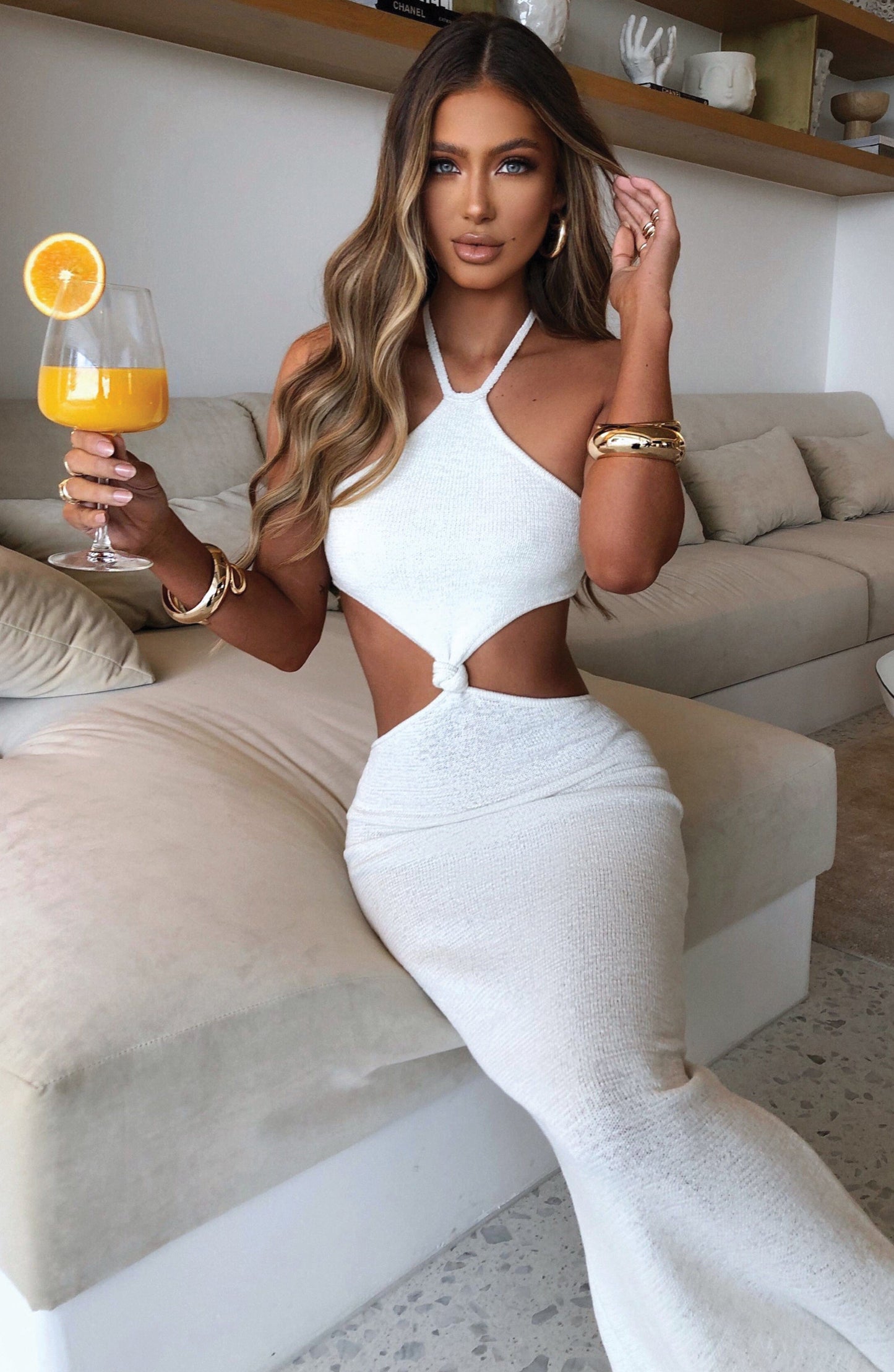 Robe longue Martini - Blanc