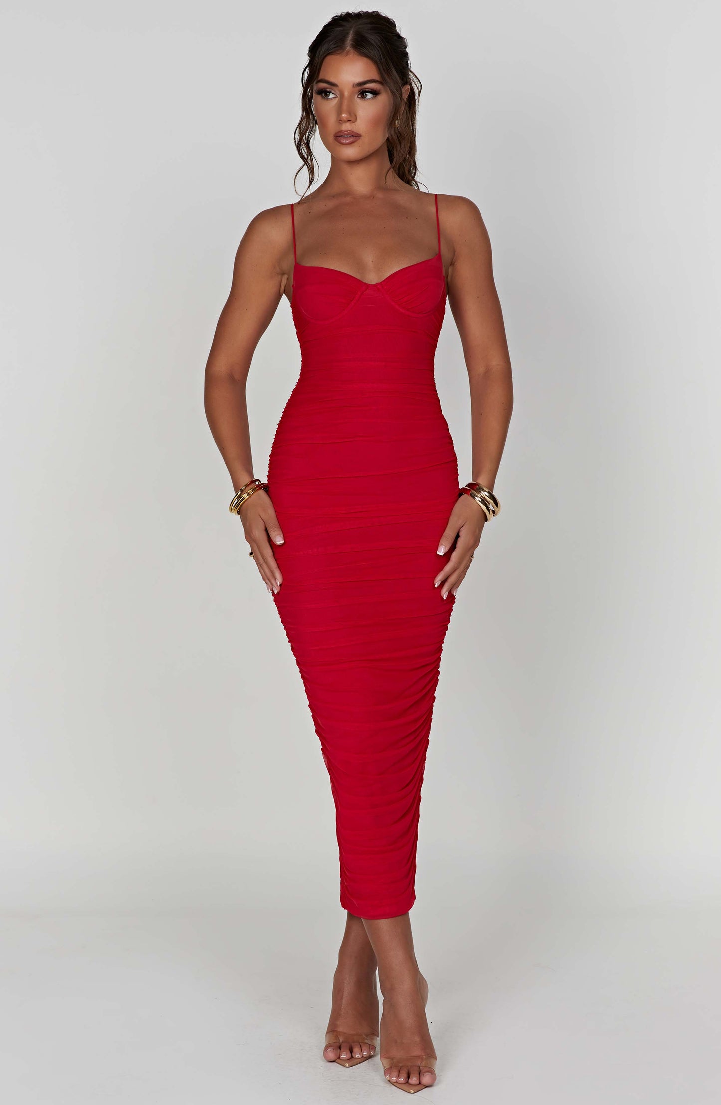 Robe longue Rochelle - Rouge