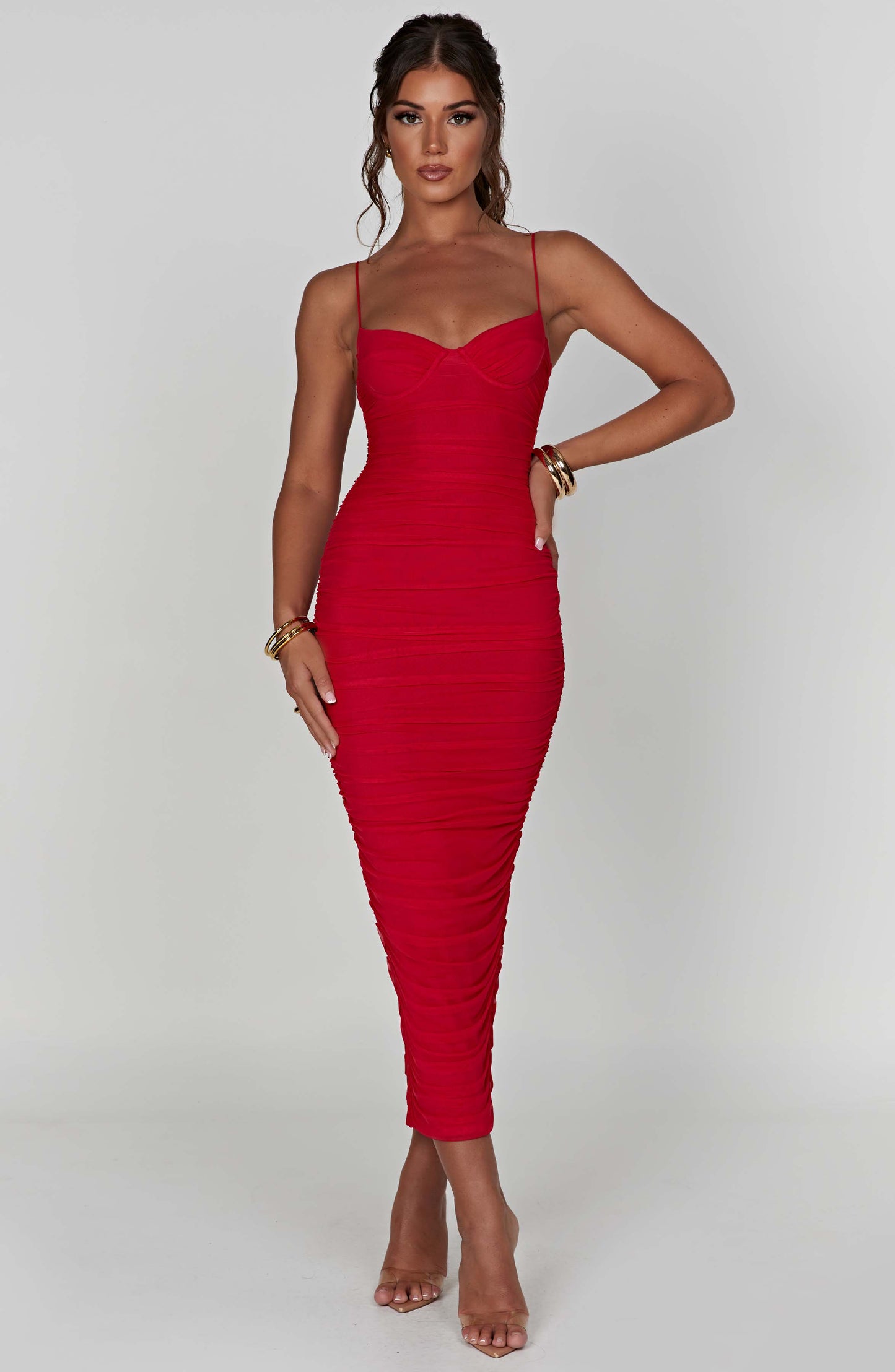 Robe longue Rochelle - Rouge
